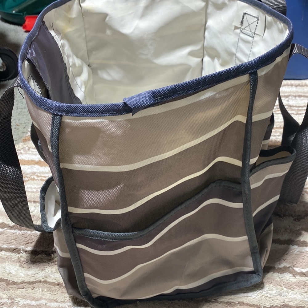 Geckobrands 8 Pocket Utility Tote Gray Beach Kids Multi-Use - Picture 8 of 12